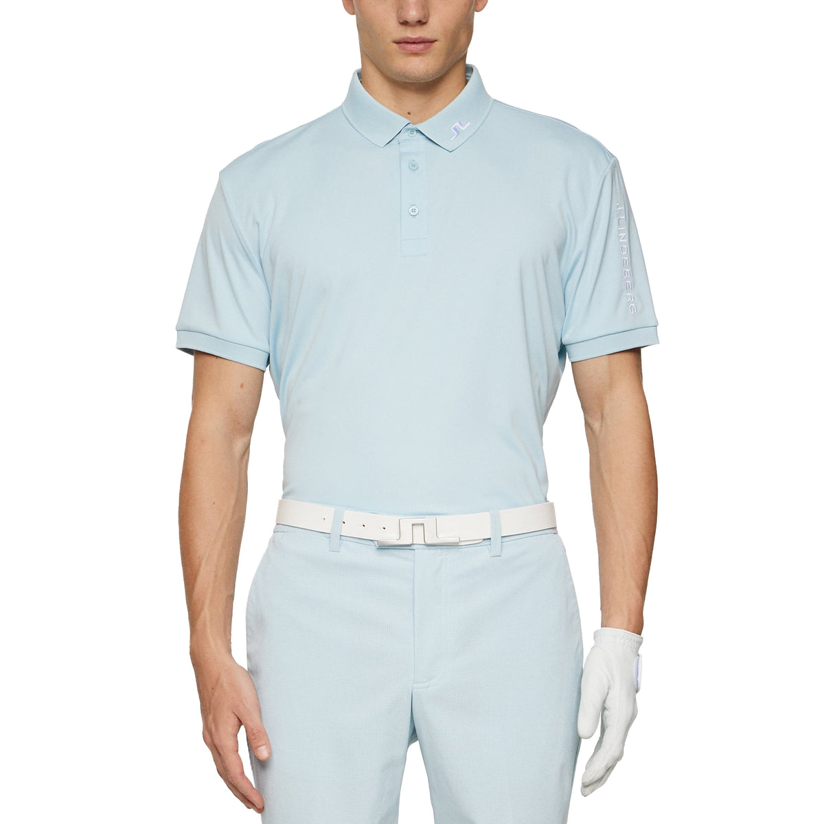 J. Lindeberg Tour Tech Polo Golf Shirt - Winter Sky