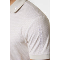 J. Lindeberg Tour Tech gedrucktes Golf Polo -Shirt - Shadow Bridge Moonbeam
