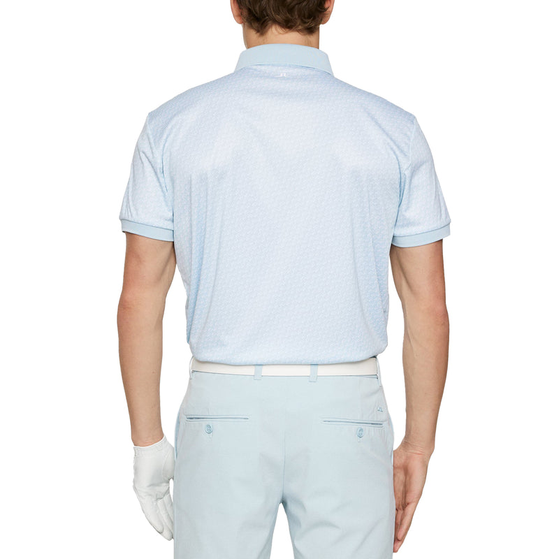 J. Lindeberg Tour Tech gedrucktes Golf Polo -Shirt - Winter Sky