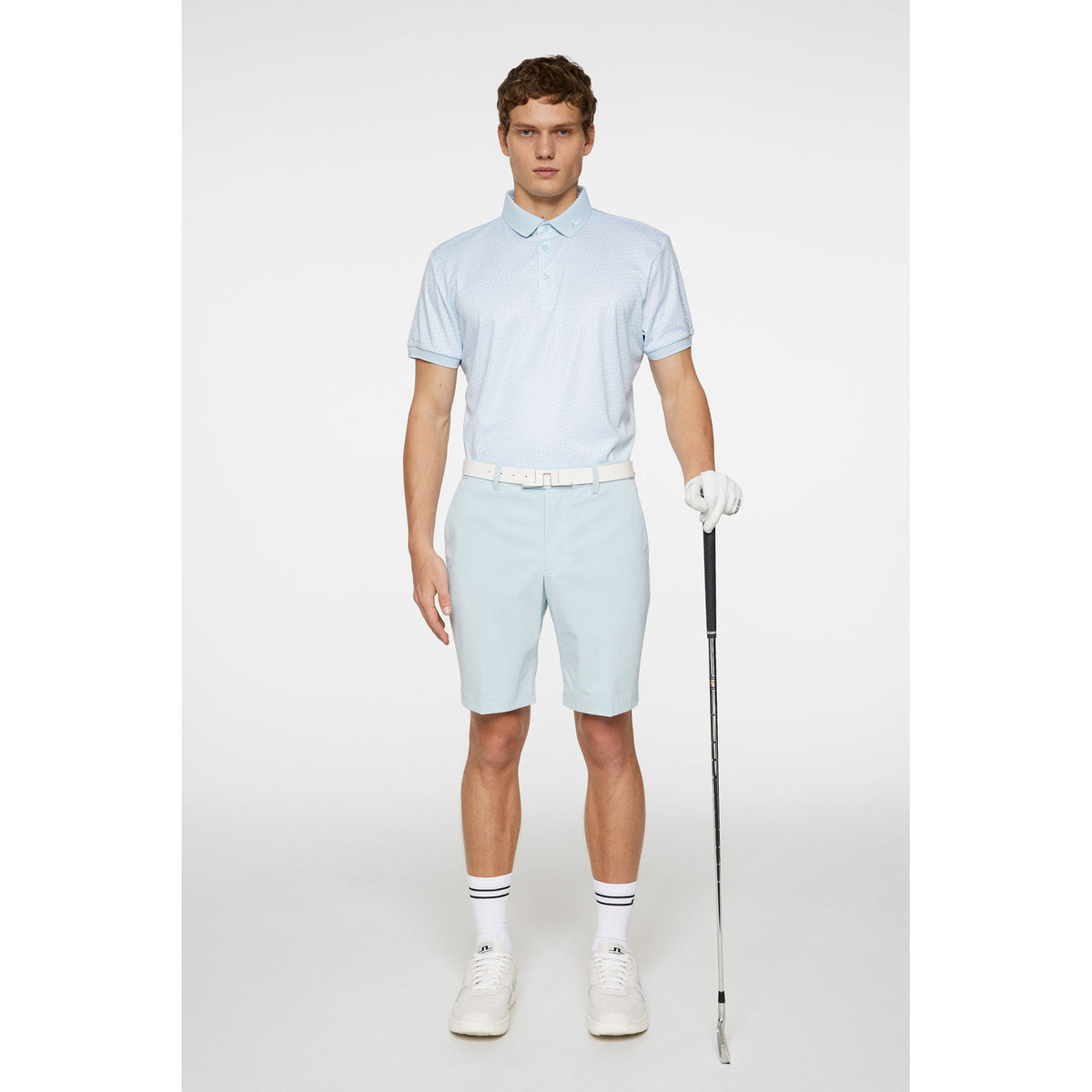 J. Lindeberg Tour Tech gedrucktes Golf Polo -Shirt - Winter Sky