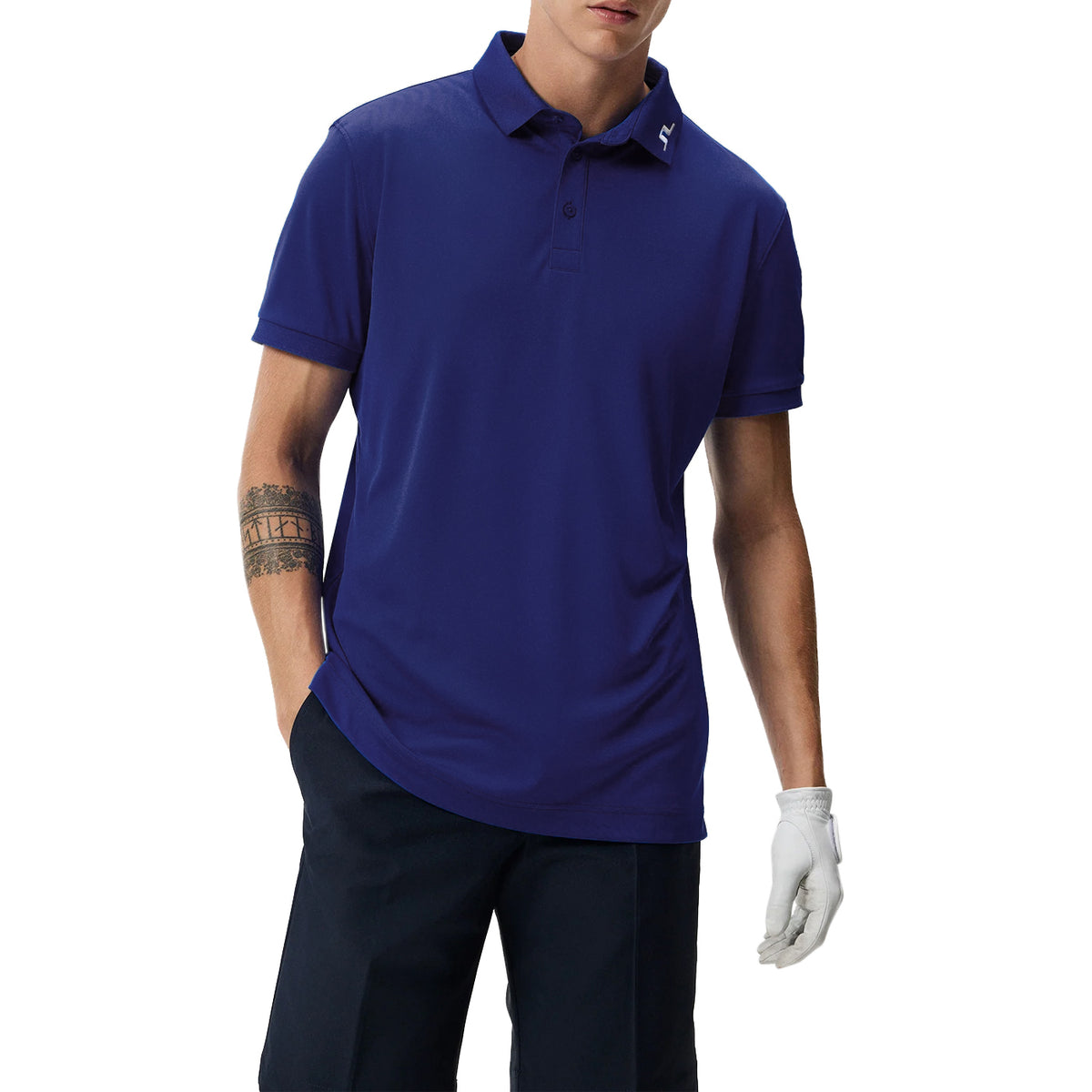 J. Lindeberg Tour Tech Polo Golf Shirt - Clematis Blau