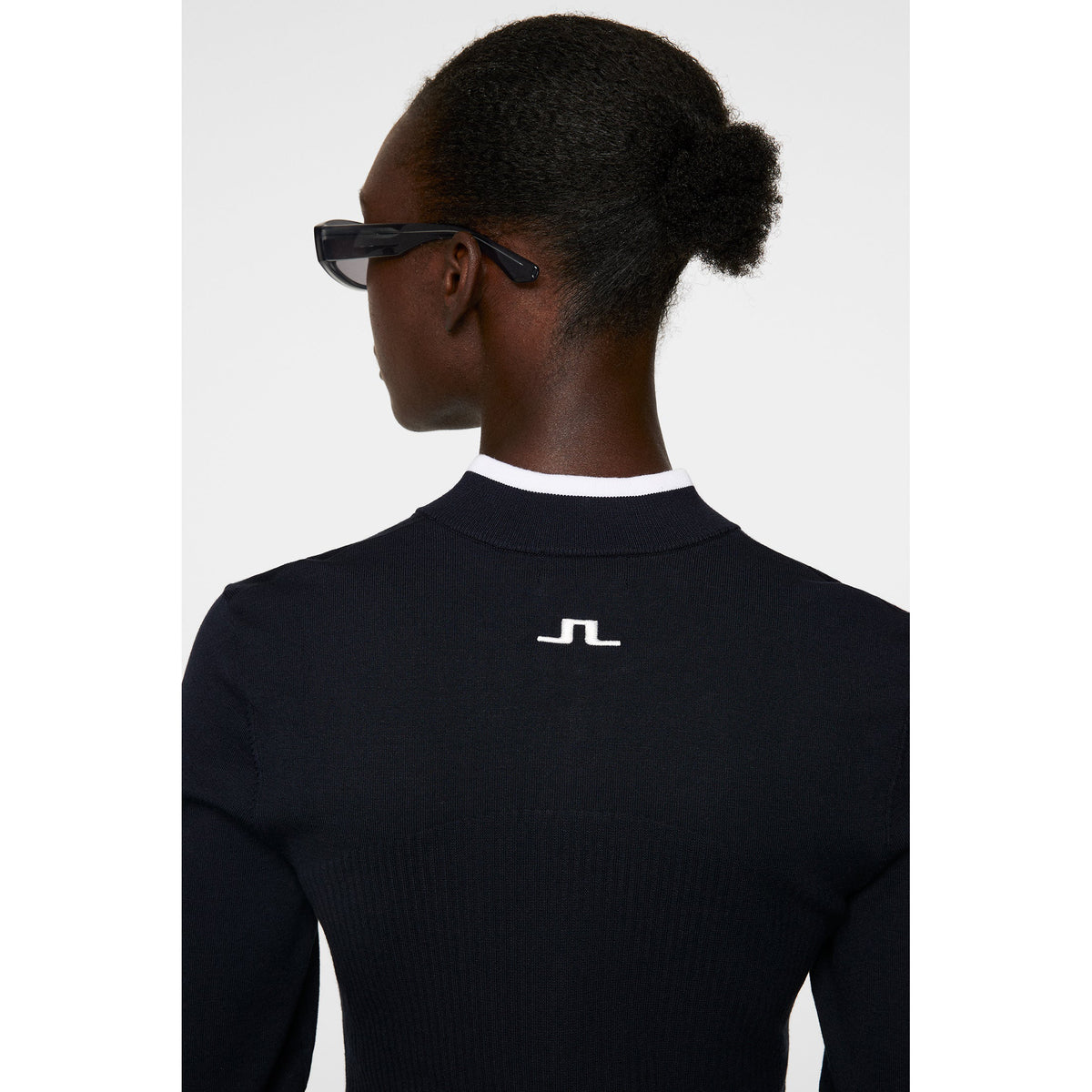 J. Lindeberg Women's Anna Strick -Zip -Golf -Pullover - JL Navy