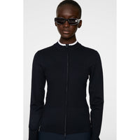 J. Lindeberg Women's Anna Strick -Zip -Golf -Pullover - JL Navy