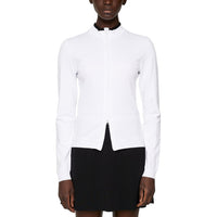 J. Lindeberg Women's Anna Strick -Reißverschluss -Golfpullover - Weiß