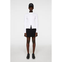 J. Lindeberg Women's Anna Strick -Reißverschluss -Golfpullover - Weiß