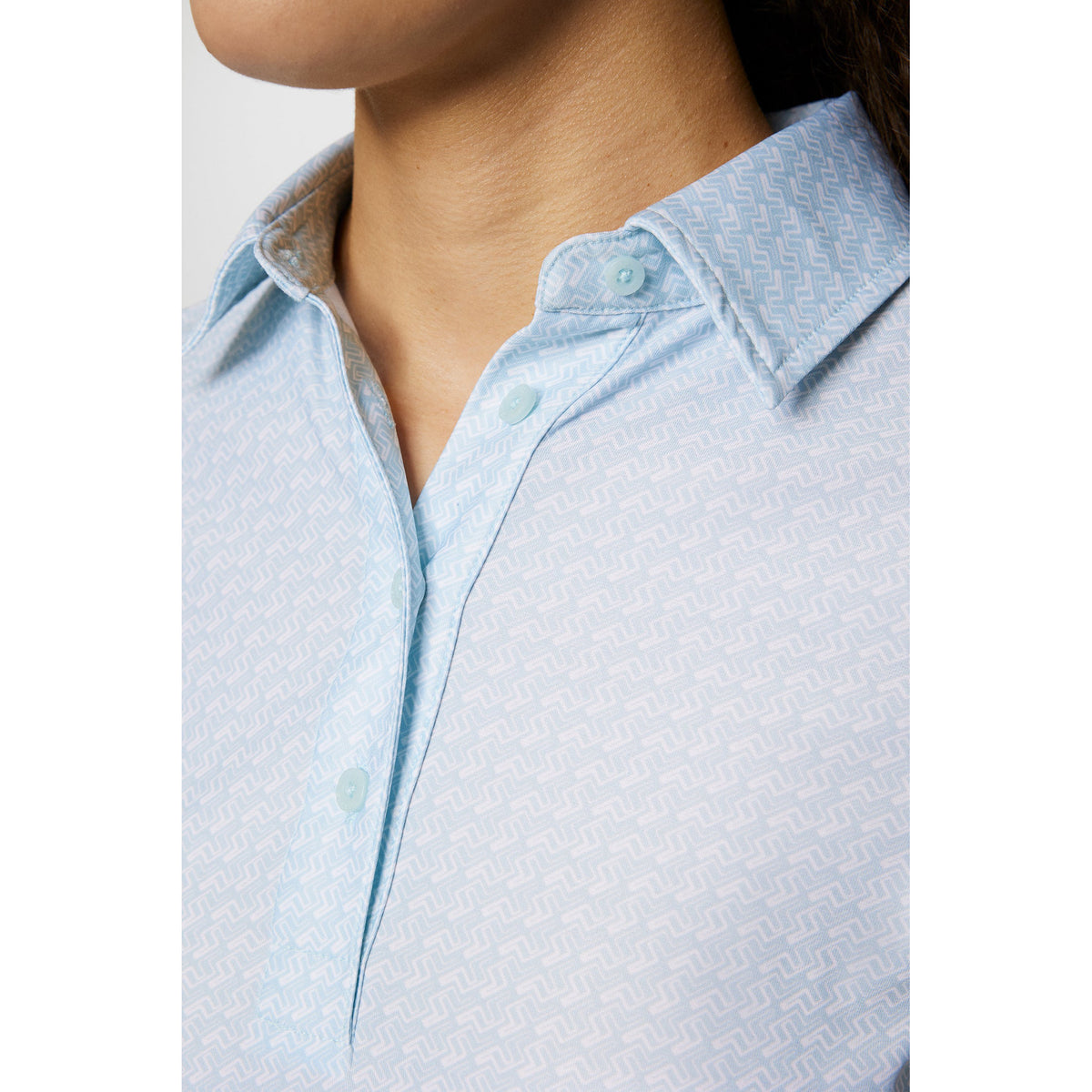 J. Lindeberg Women's Caitlyn Golf Polo -Hemd - Schattenbrücke Winterhimmel