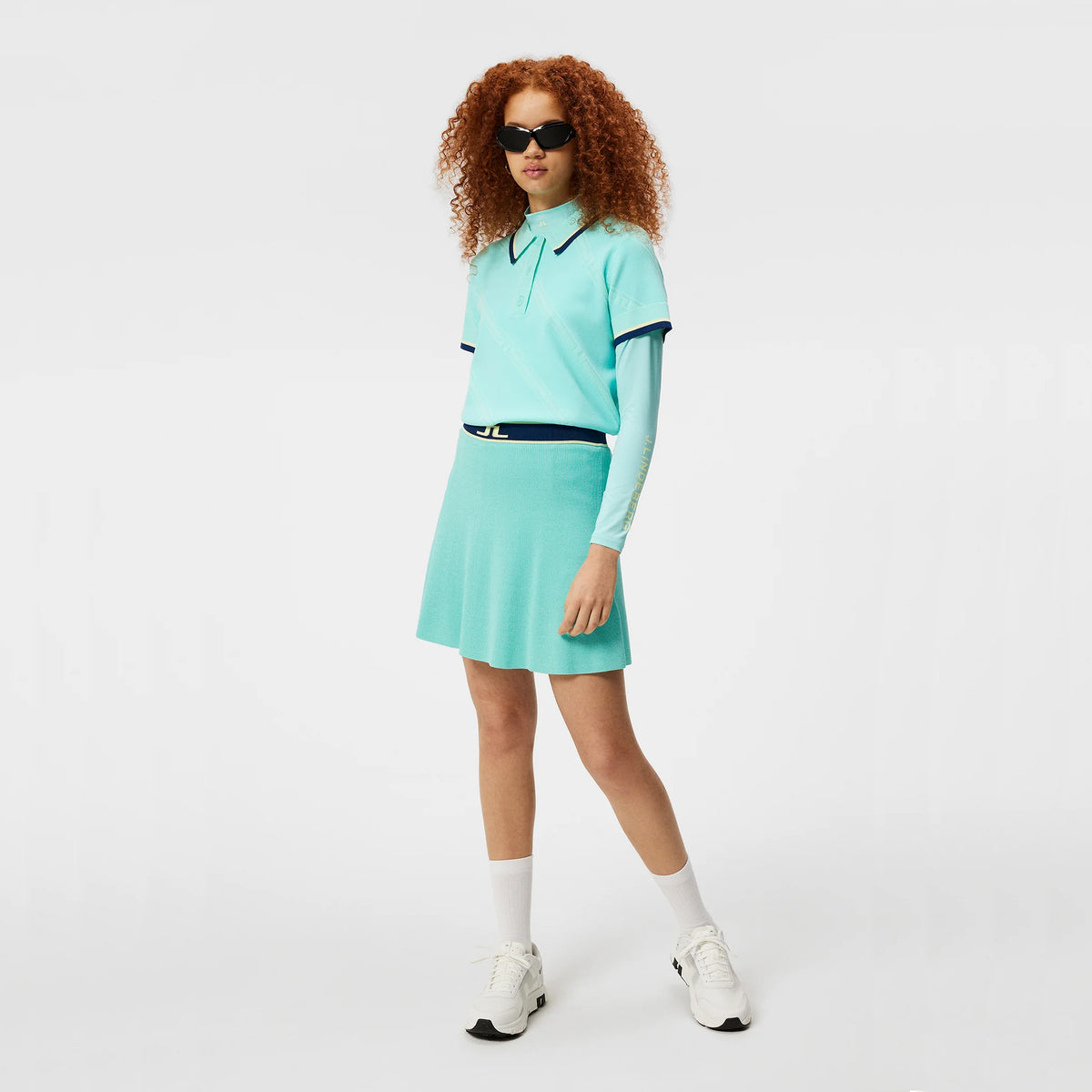 J.Lindeberg Frauen Emma Strickgolfrock - Aruba Blue