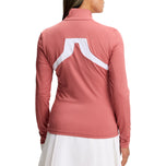 J.Lindeberg Janice Golf-Mittelschicht mit durchgehendem Reißverschluss für Damen – Flamingo Plume