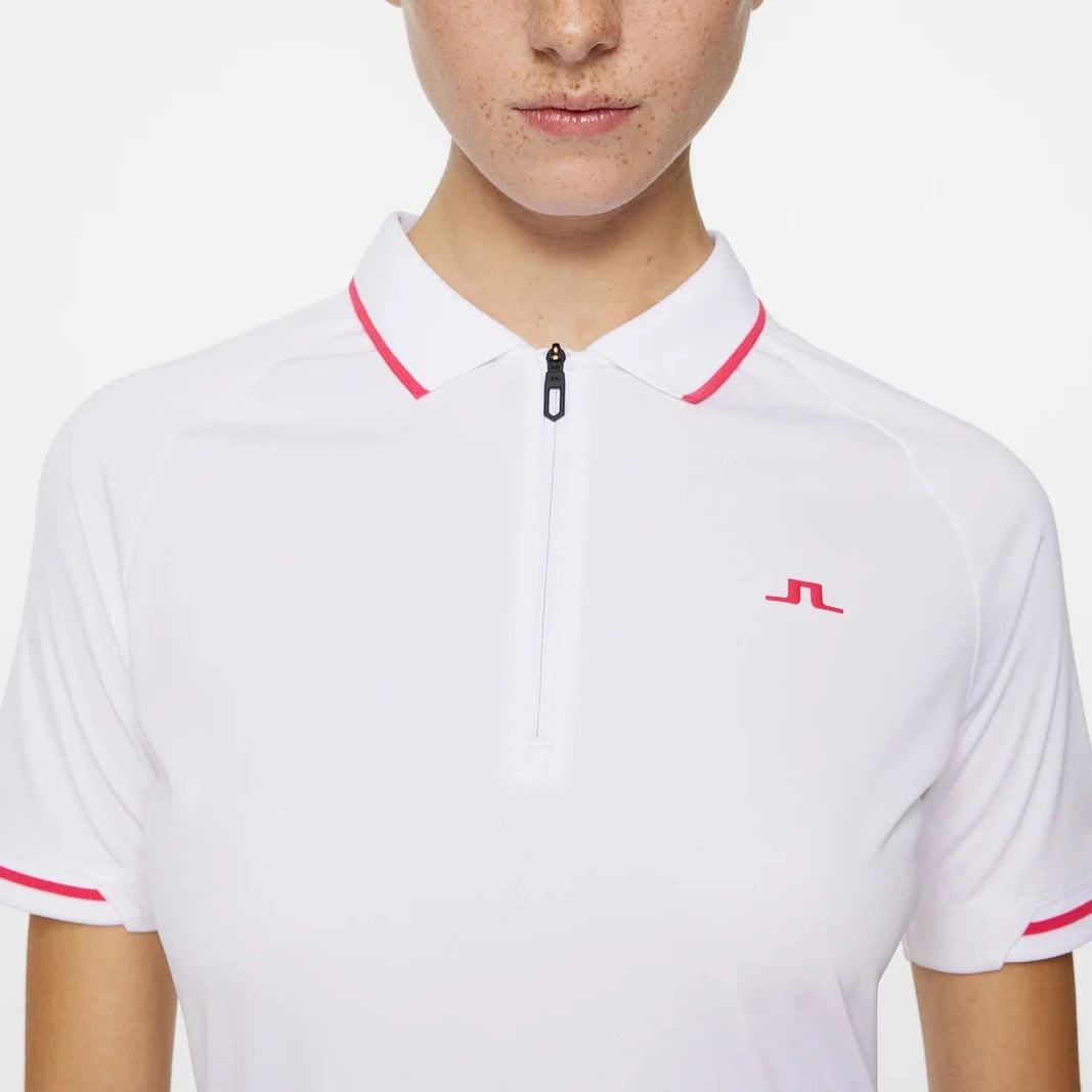 J.Lindeberg Women's Lee Golf Polo Shirt - White