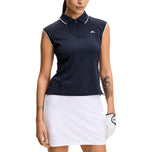 J.Lindeberg Lei Ärmelloses Golf-Poloshirt für Damen – JL Navy