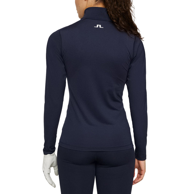 J.Lindeberg Women's Mel Full Reißverschlussgolf mittelschicht - JL Navy