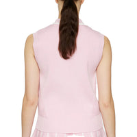 J. Lindeberg Women's Ramona ärmelloses gestricktes Golf Polo -Hemd - Nosegrey