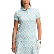 J.Lindeberg Damen Tour Tech bedrucktes Golf-Poloshirt – Oak Skylight