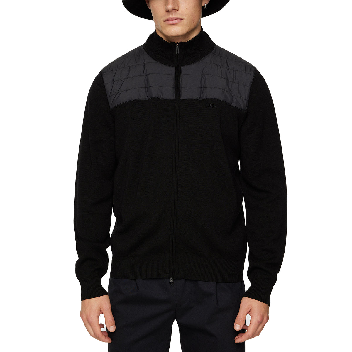 J. Lindeberg Bridge Stricker Hybrid -Golfpullover - Schwarz