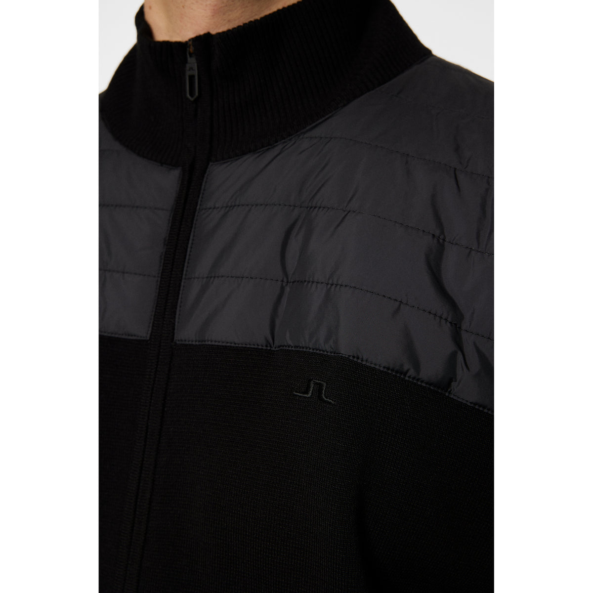 J. Lindeberg Bridge Stricker Hybrid -Golfpullover - Schwarz