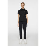 J.Lindeberg Women's Alaya Jacquard Golf Polo -Hemd - Schwarz