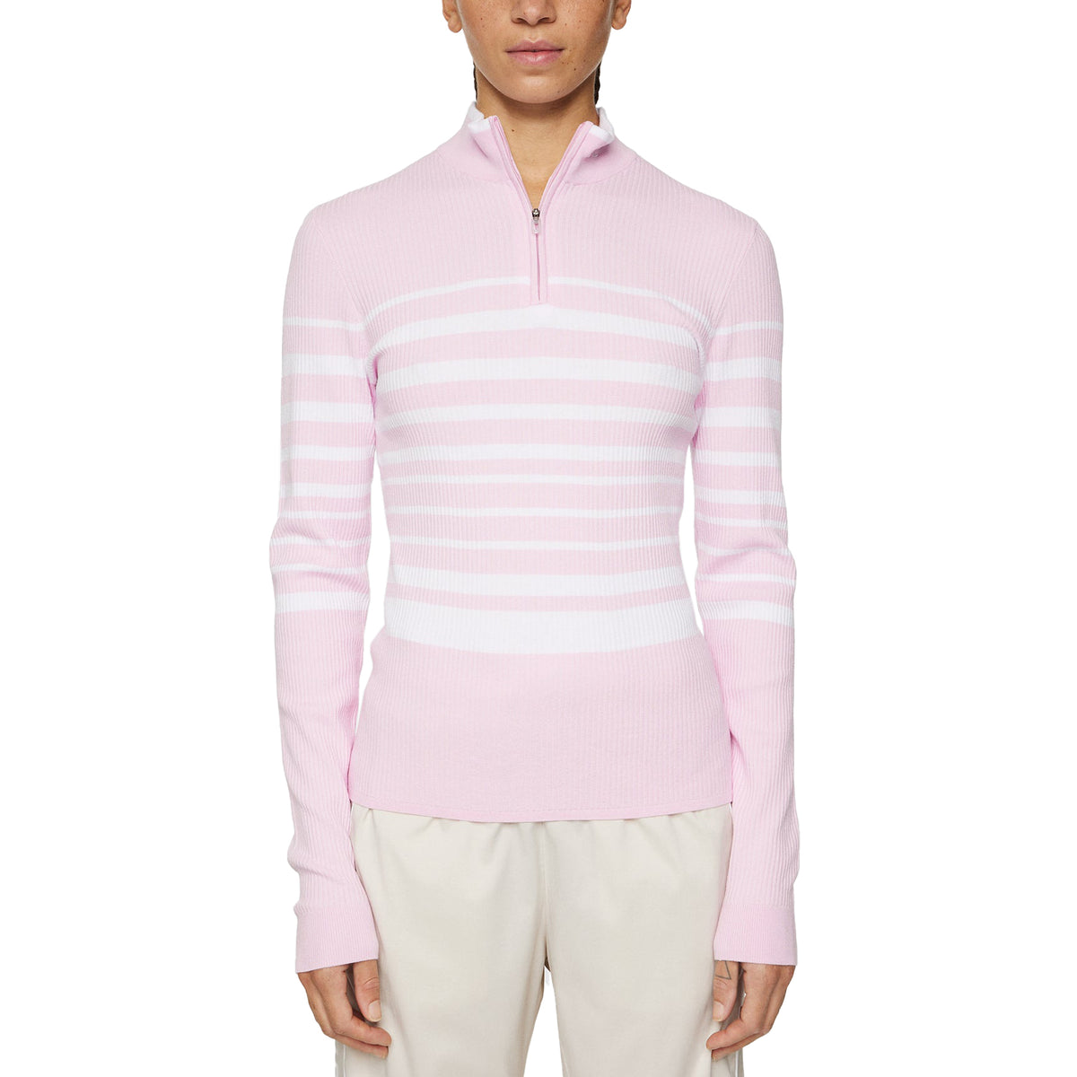 J. Lindeberg Women's Cheryl Strick -Reißverschluss -Golfpullover - NaseGrey