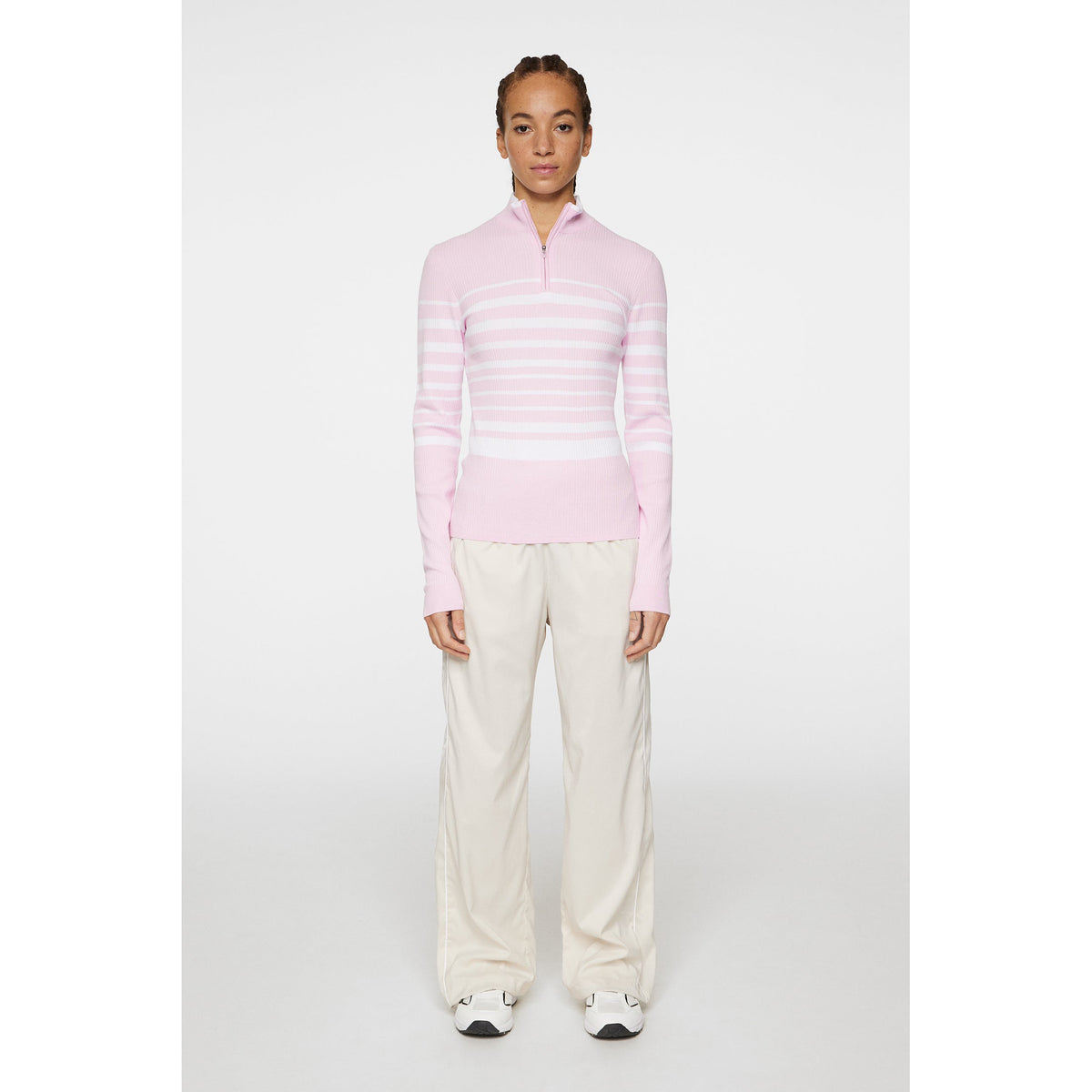 J. Lindeberg Women's Cheryl Strick -Reißverschluss -Golfpullover - NaseGrey