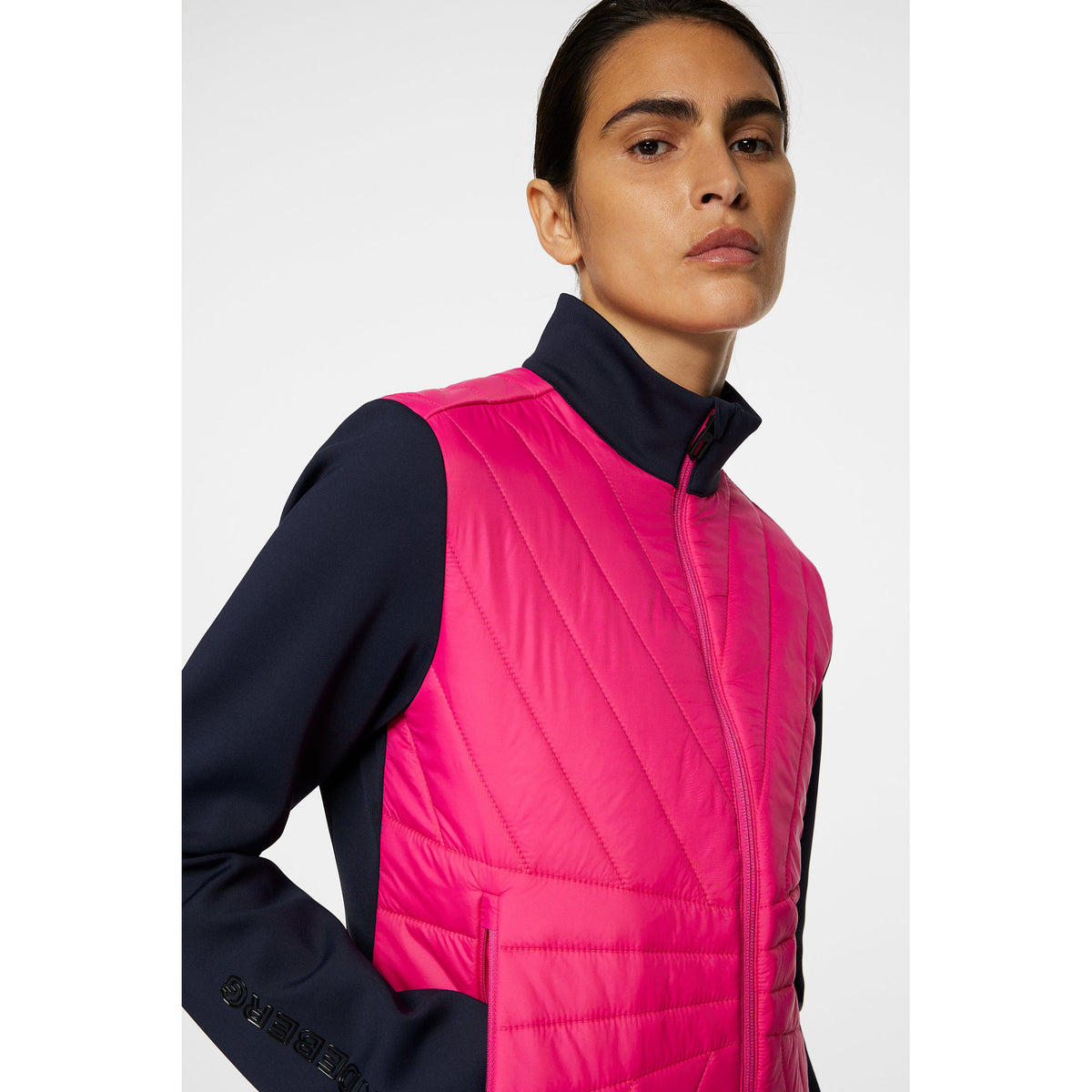 J.Lindeberg Frauen Holma Quilt Hybrid Golfjacke - Pink Peacock