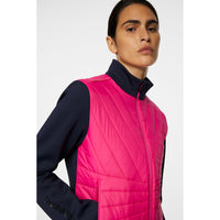 J.Lindeberg Frauen Holma Quilt Hybrid Golfjacke - Pink Peacock