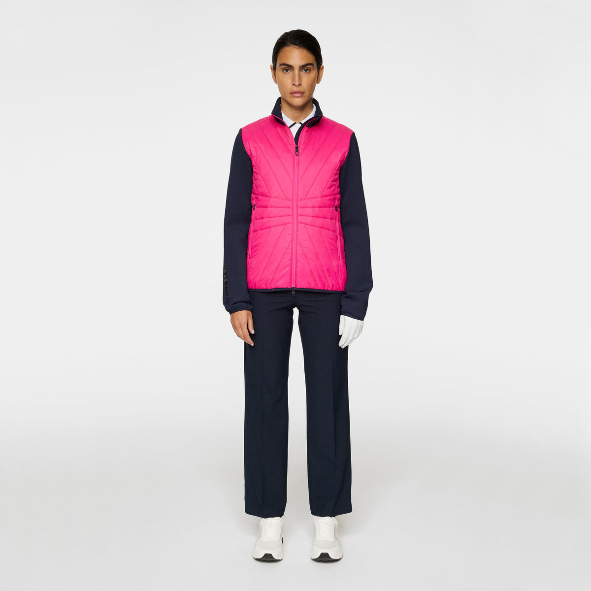 J.Lindeberg Frauen Holma Quilt Hybrid Golfjacke - Pink Peacock