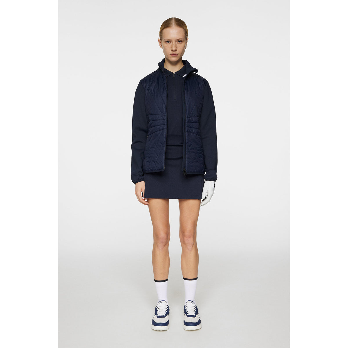 J. Lindeberg Frauen Holma Stülle -Hybrid -Golfjacke - JL Navy
