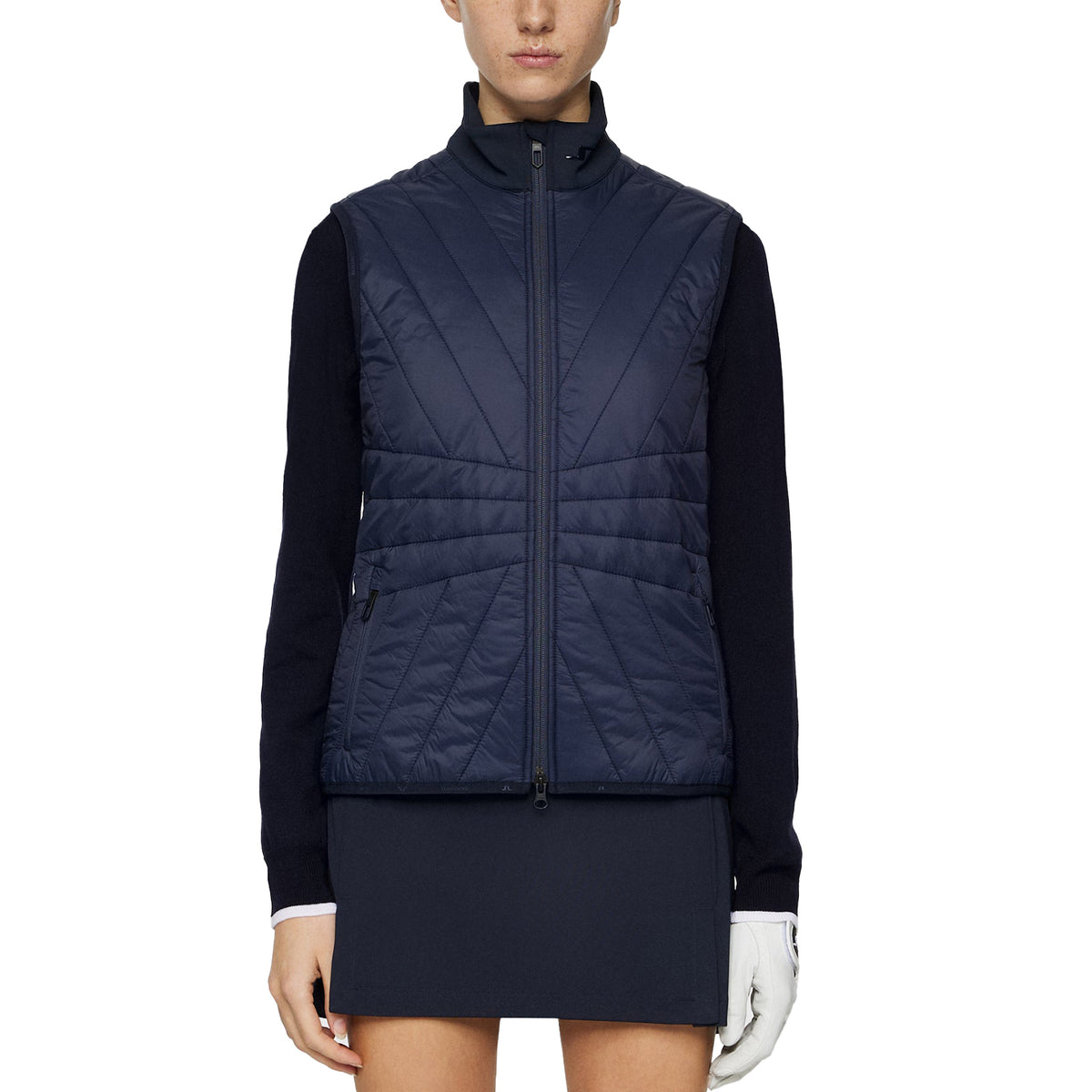 J. Lindeberg Women's Holma sterbte Hybrid -Golfweste - JL Navy