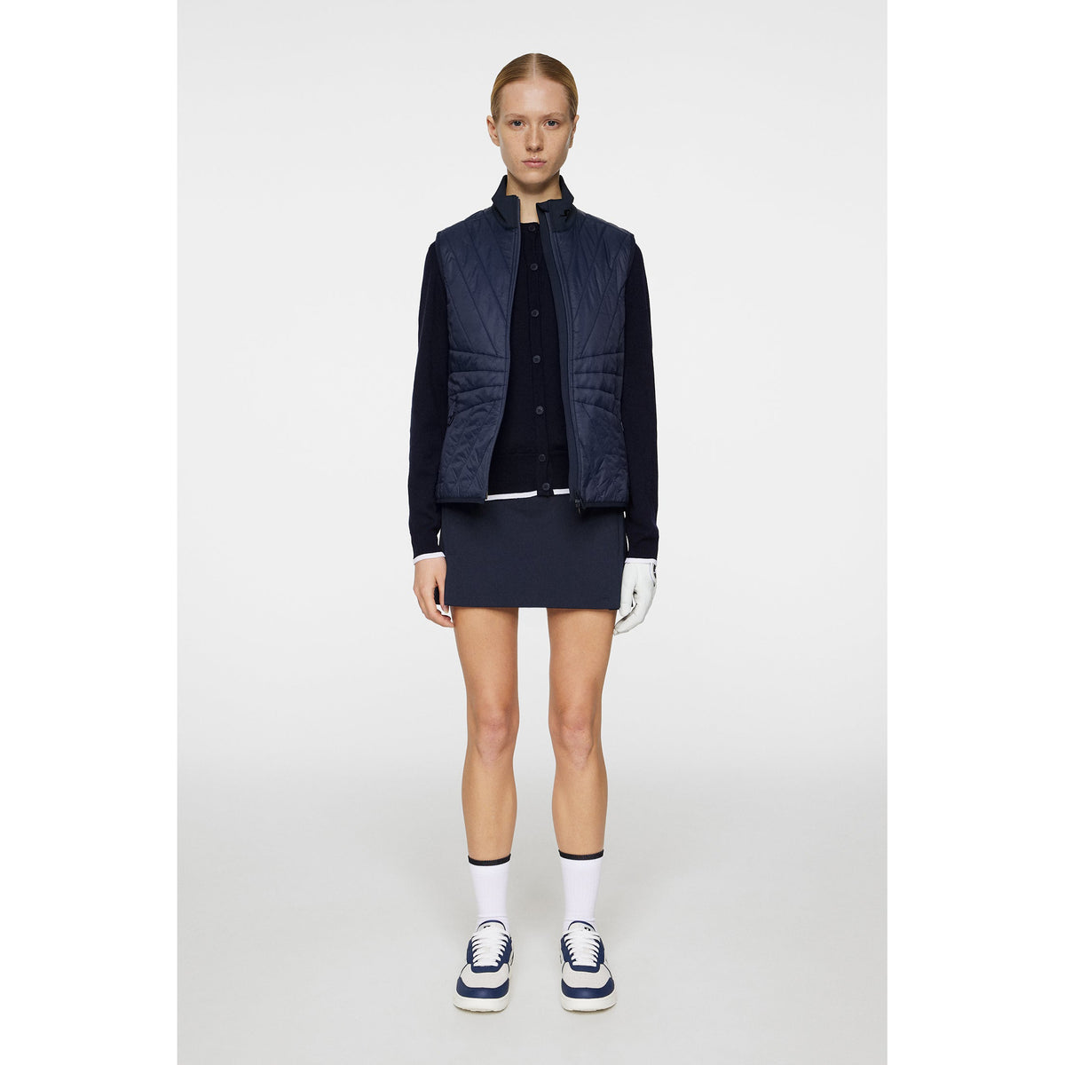 J. Lindeberg Women's Holma sterbte Hybrid -Golfweste - JL Navy