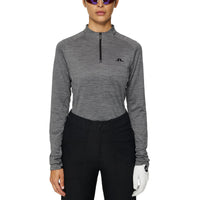 J. Lindeberg Women's Steffi Golf Mid -Layer - Dunkelgrau Melange