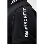 J.Lindeberg 女式 Tour Tech 修身高尔夫 Polo 衫 - 黑色