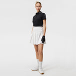 J.Lindeberg 女式 Tour Tech 修身高尔夫 Polo 衫 - 黑色