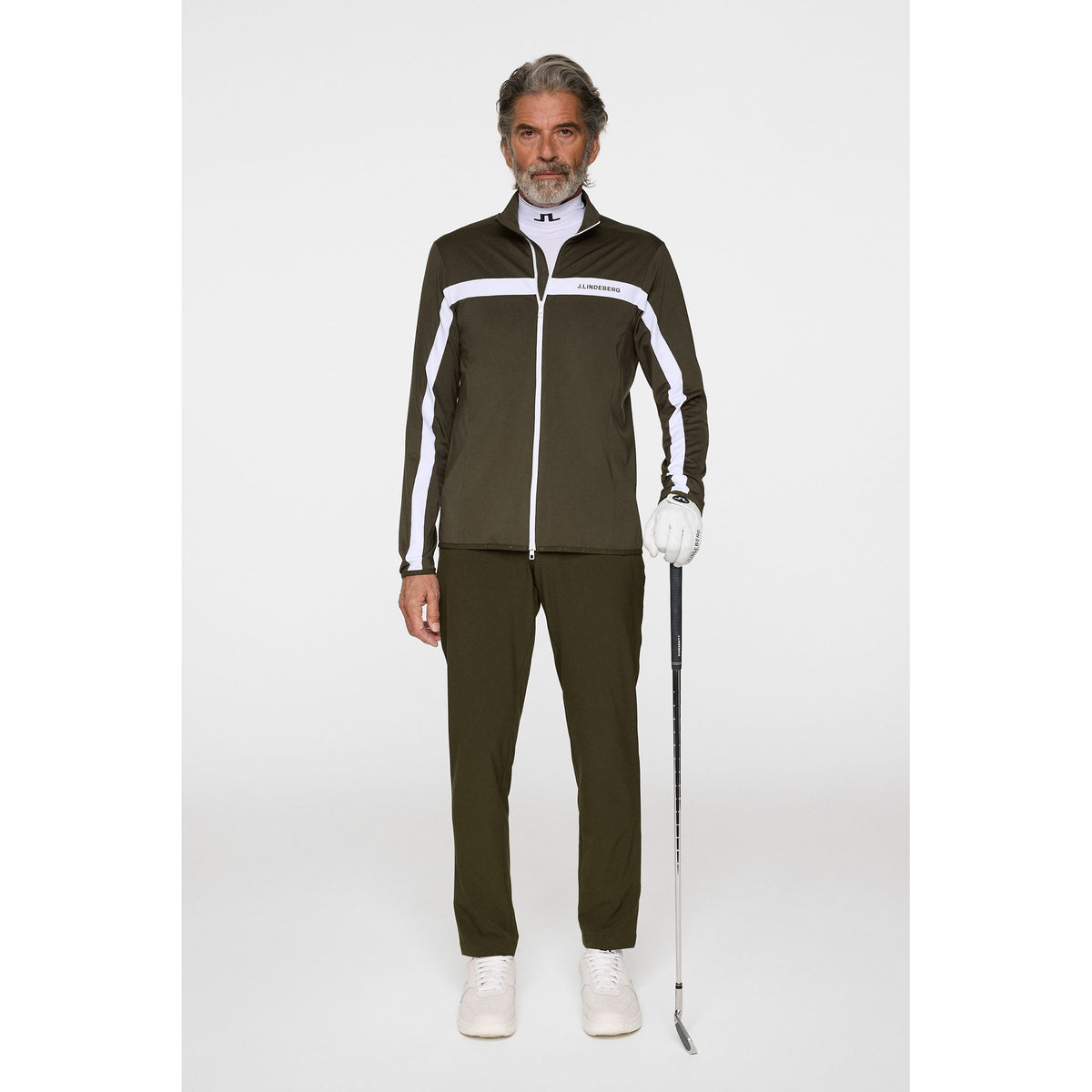 J. Lindeberg Jarvis Golf Mid -Layer - Forest Green