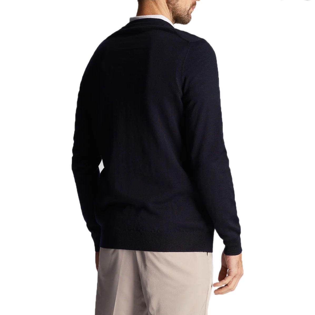 Lyle & Scott Golf Merino Mischung gegen Nackenpullover - Marine