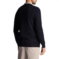 Lyle & Scott Golf Merino Mischung gegen Nackenpullover - Marine