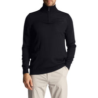 Lyle & Scott Tonal Eagle 1/4 Zip -Strick - Dark Navy