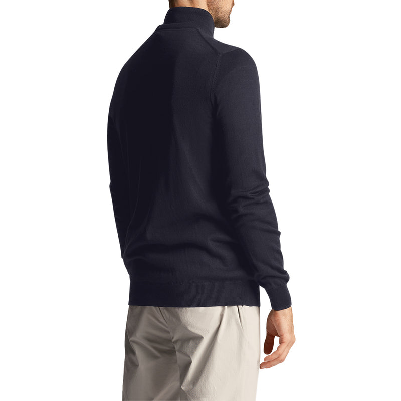 Lyle & Scott Merino 1/4 Zip Pullover - Leichte Marine