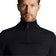 Lyle & Scott bestickter Strickpullover aus Merinomischung mit 1/4-Reißverschluss – Dunkelblau