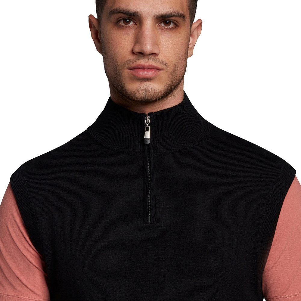 Lyle & Scott Strickweste - Jet Black