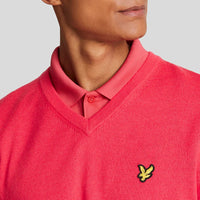 Lyle & Scott Merino Blend V -Neck -Strick - Birdie Red
