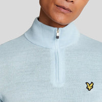 Lyle & Scott Merino Mischung 1/4 Zip -Strick - Club Blau