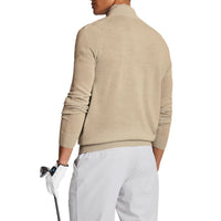 Lyle & Scott Merino Mischung 1/4 Zip -Strick - Safari