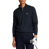Lyle & Scott Merino Mischung 1/4 Zip -Strick - Marine