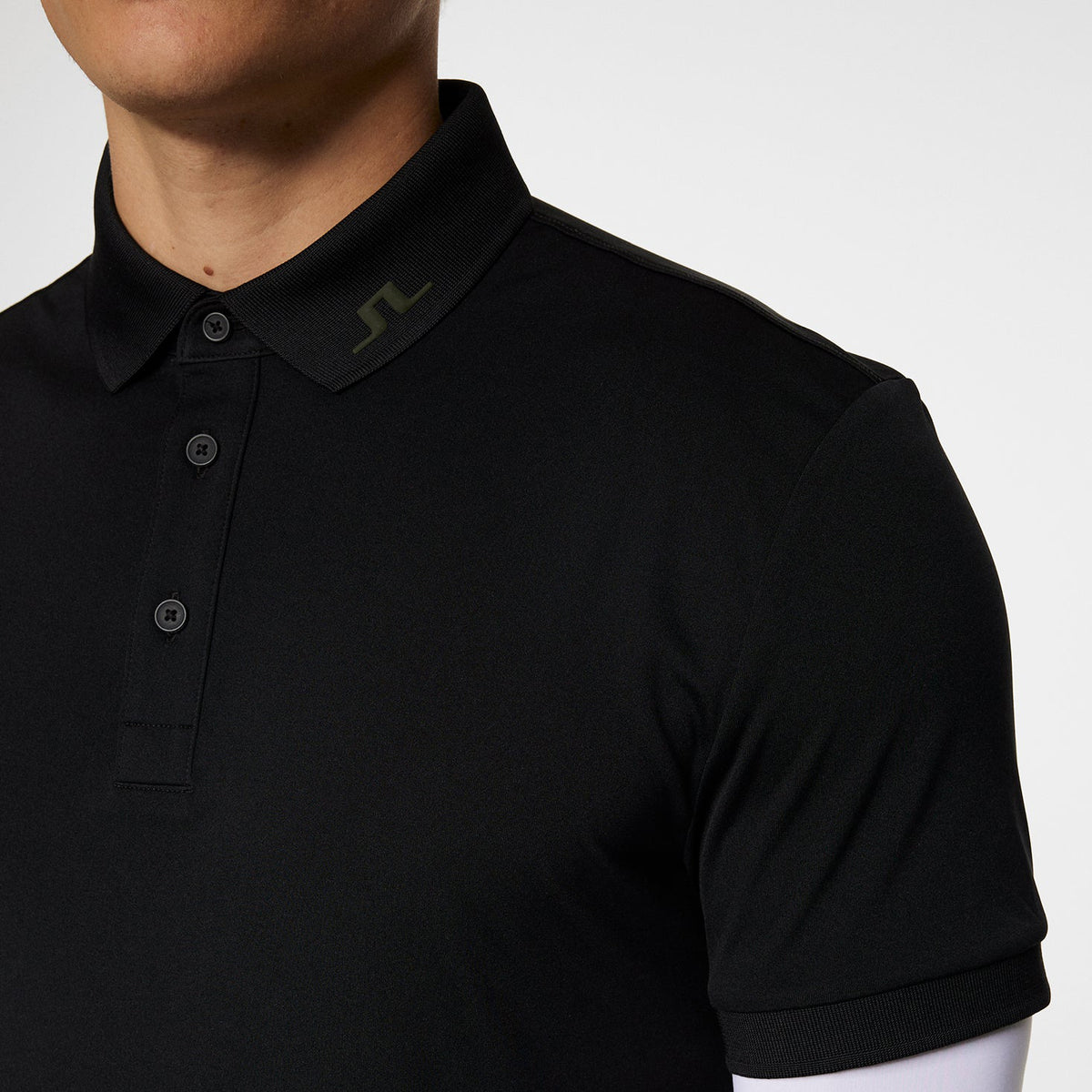 J. Lindeberg KV Print Golf Polo Shirt - Schwarz