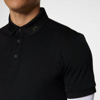 J. Lindeberg KV Print Golf Polo Shirt - Schwarz