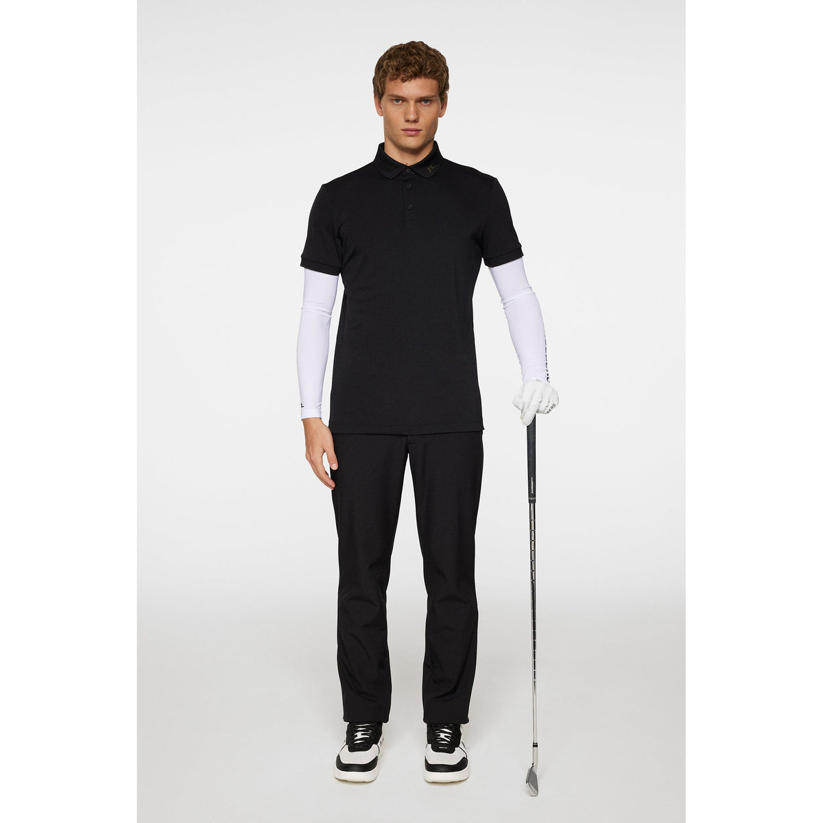 J. Lindeberg KV Print Golf Polo Shirt - Schwarz