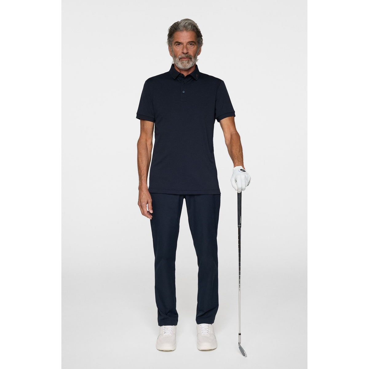 J.Lindeberg KV Print Golf Polo Shirt - JL Navy