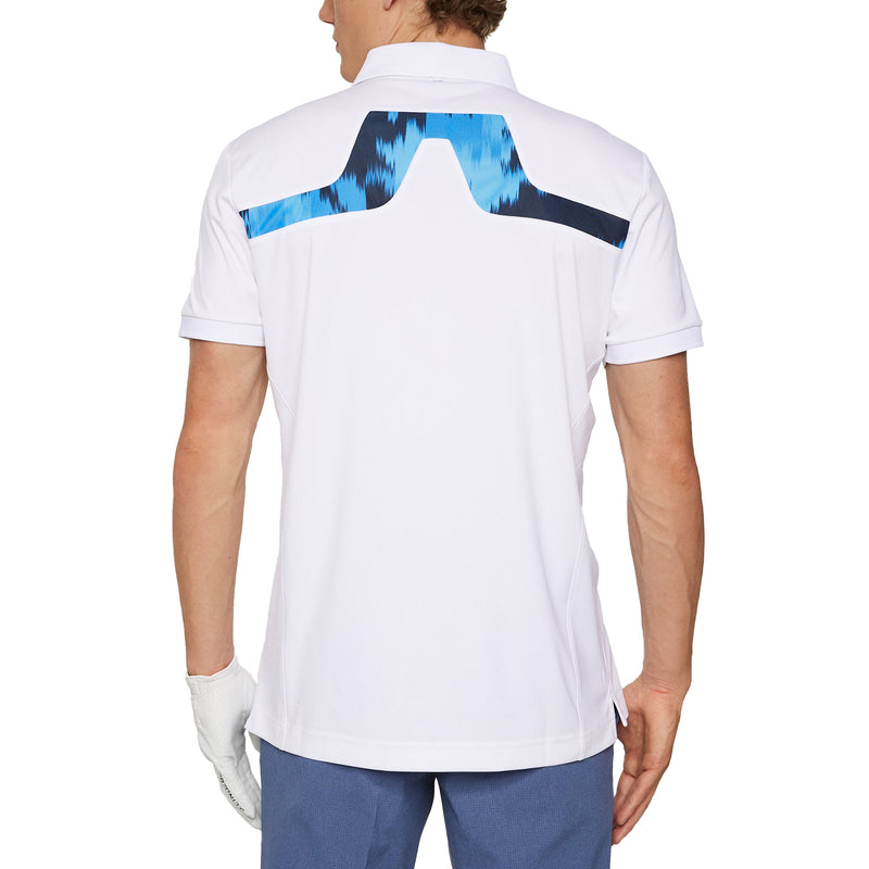 J. Lindeberg KV Print Golf Polo Shirt - Weiß