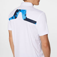 J. Lindeberg KV Print Golf Polo Shirt - Weiß