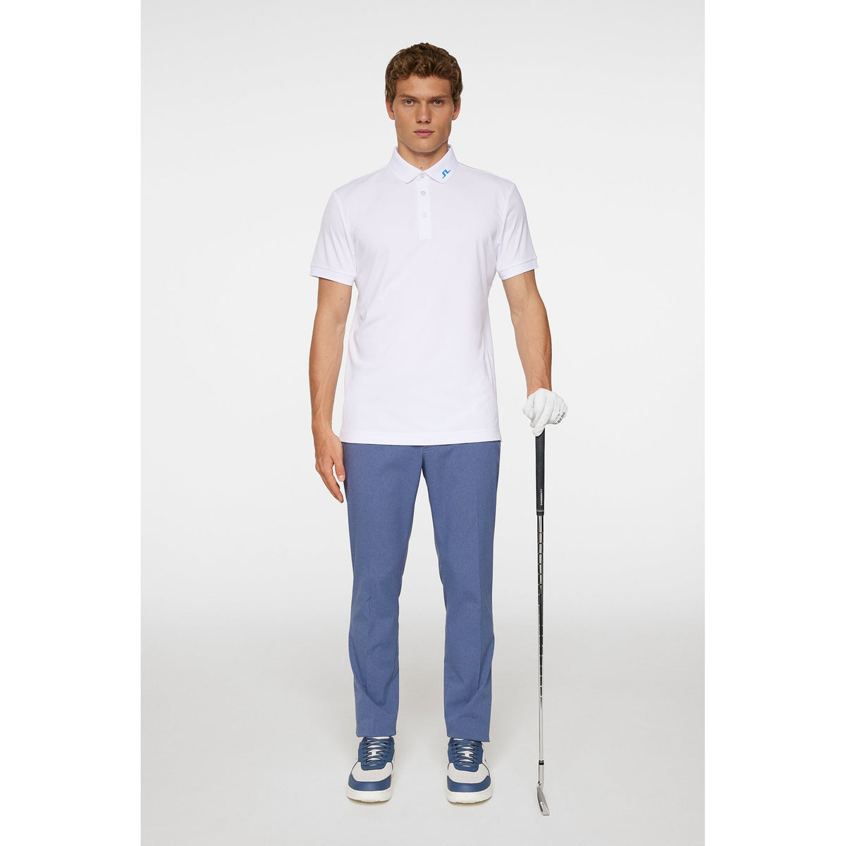 J. Lindeberg KV Print Golf Polo Shirt - Weiß