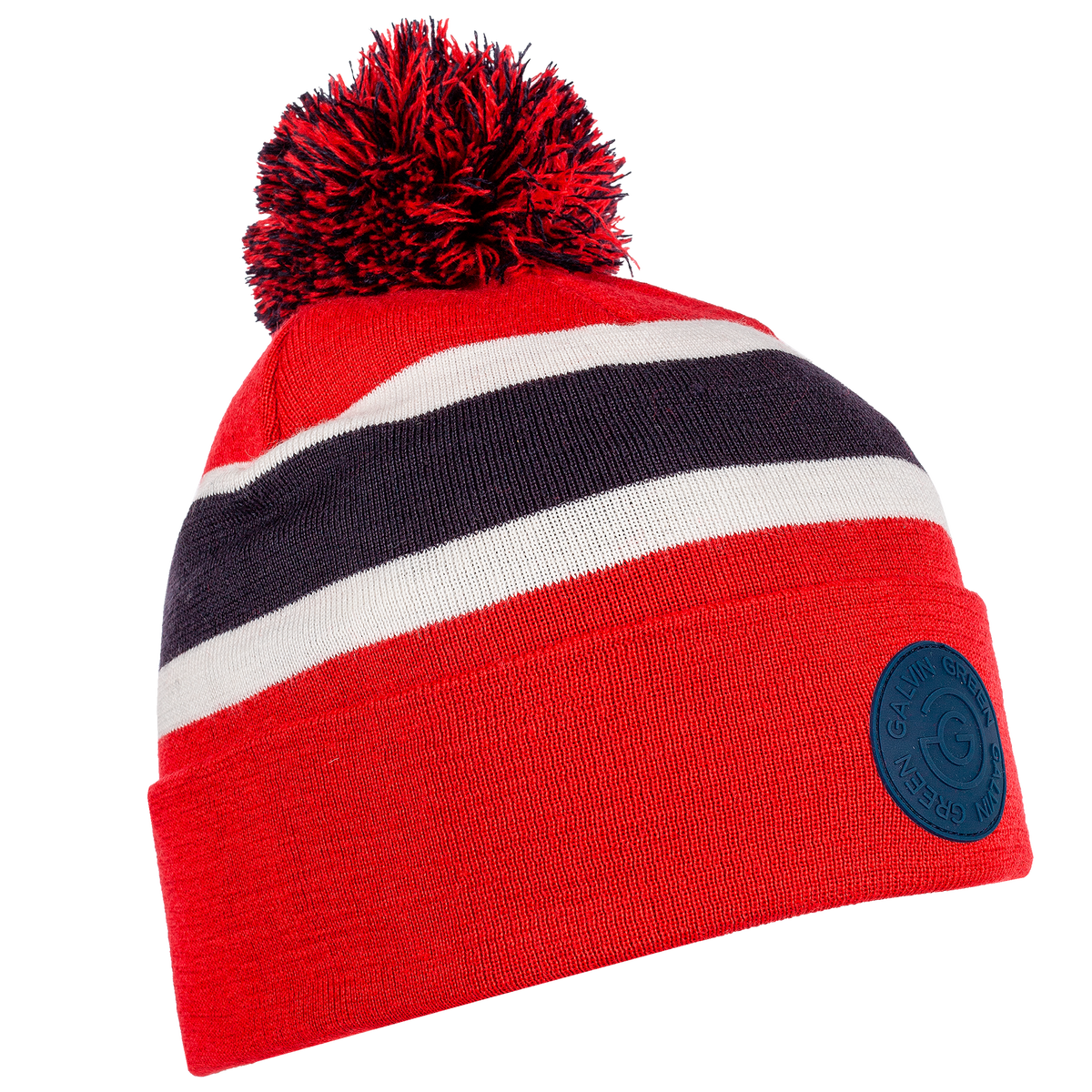 Galvin Green Leighton Insulating Golf Beanie - Navy/Red/White